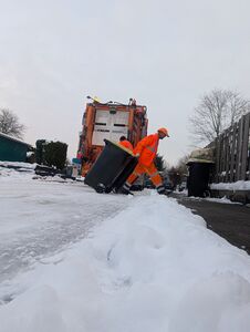 Muellabfuhr im Winter