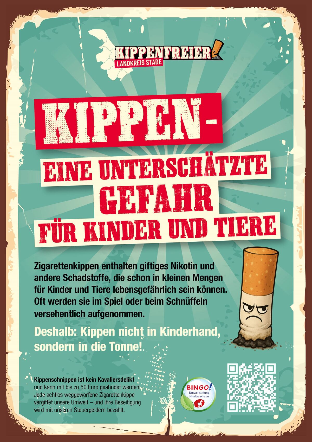 Kippen sind Gefahr für Tiere und Kinder